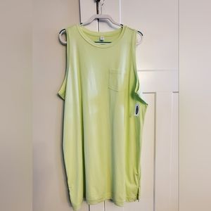 Old Navy sleeveless lime green t-shirt mini dress size XXL